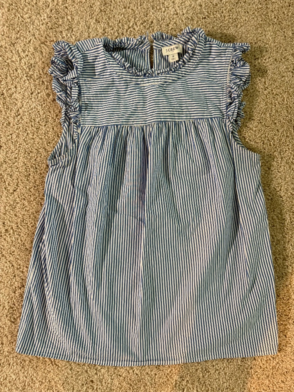 Jcrew blue and white top
